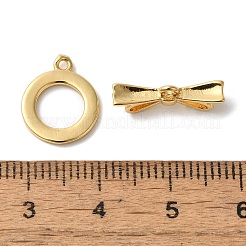 Fermagli a ginocchiera in zircone chiaro micro pavè di ottone&nbsp;KK-N254-70G