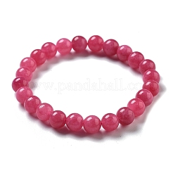 Pulseras elásticas con cuentas de rodocrosita de imitación&nbsp;BJEW-F483-05-1