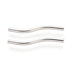 925 gewellte Röhrenperle aus Sterlingsilber&nbsp;STER-N016-123S