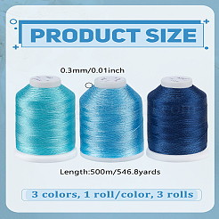3 rollo de hilo de nailon de 3 colores&nbsp;NWIR-LP0001-05D