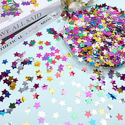Confeti de estrella de plástico PET de 150 g&nbsp;DIY-HY0003-66A