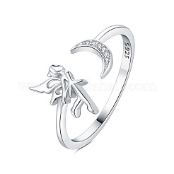 925 Manschettenringe aus Sterlingsilber mit Mikropavé-Zirkonia&nbsp;WG61A38-01