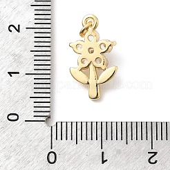 Pendentifs avec zircon cubiques à micro-pavés en laiton&nbsp;KK-Z135-01G-01