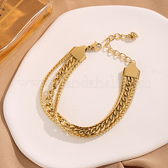 Mehrreihige Armbänder aus 304 Edelstahl&nbsp;FS-WG84A16-01