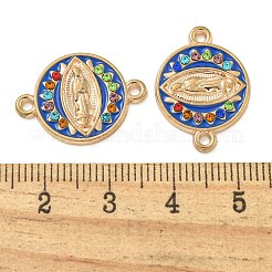 Lega micro pavé zirconi cubici colorati ciondolo connettore vergine maria sacra con smalto&nbsp;FIND-Z061-06G-02