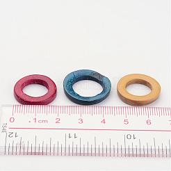 Anneaux de liaison de noix de coco d'accessoire à bijoux en bois teint bagues&nbsp;X-COCO-O006C-M