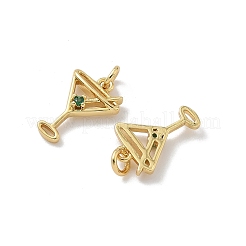 Pendenti in ottone con zirconi cubici&nbsp;X-KK-P325-17B-G
