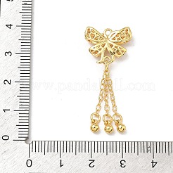 Pendenti in zirconi cubici trasparenti in micro pavè di ottone&nbsp;KK-D228-02G-02