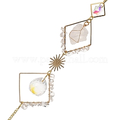 Eisenraute & Sonnenfänger aus natürlichem Quarz&nbsp;HJEW-F025-04G-03