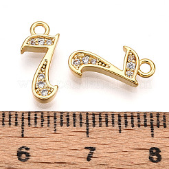 Adornos de latón micropavé de circonia cúbica&nbsp;KK-N261-104H-G