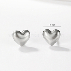 Boucles d'oreilles simples en forme de cœur en acier inoxydable 201&nbsp;IO1041