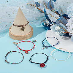 100 Stück 5 Farben gewachste Polyesterschnur zum Herstellen von Armbändern&nbsp;BJEW-DR00002