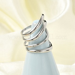 Anelli con polsino multistrato in acciaio inossidabile 304 per donna&nbsp;RJEW-G338-16P