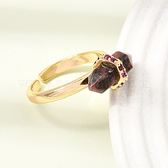 Anelli aperti con polsino in ottone micro pavé di zirconi cubici per donna&nbsp;GG-CBA0B5A-03G-03