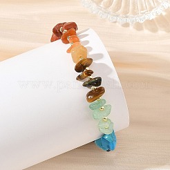 7 bracelet de perles avec pierres précieuses de chakra&nbsp;BJEW-JB14189