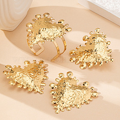 Grandi braccialetti in lega a forma di cuore e anelli polsini e orecchini a bottone&nbsp;FS-WG6E35F-01