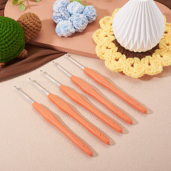 Agujas de crochet de aluminio con mango de TPR&nbsp;TOOL-TA0001-13F
