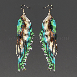 Boho handgemachte Glasperlen Flügel Quaste Ohrhänger&nbsp;EH5379