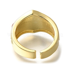 Offene Manschettenringe aus Messing mit Rack-Beschichtung für Damen&nbsp;RJEW-M022-10G
