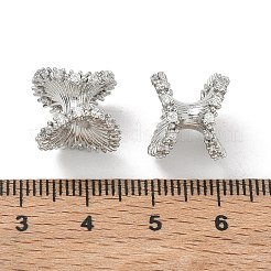 Messing Micro Pave klare Zirkonia Perlen&nbsp;CU-CBA9FFD-09P