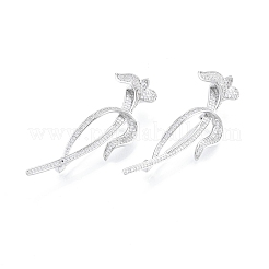 Messing Micro Pave klare Zirkonia Brosche Zubehör&nbsp;KK-I663-21P