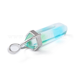 Facettierte Kugel Glas spitzen Anhänger&nbsp;GLAA-CJC0001-16B