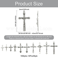 100 pz 10 stili pendenti in lega di stile tibetano&nbsp;FIND-CJ0005-03