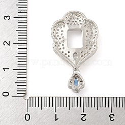 925 Sterling Silber Micro Pave klare Zirkonia aufgenähte Krappenfassungen&nbsp;STER-B005-12P