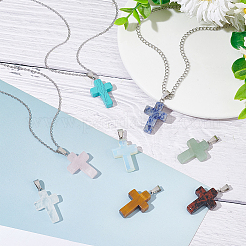 16pcs 8 Arten natürliche und synthetische Edelsteinanhänger&nbsp;G-SC0002-38