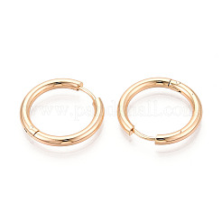 Boucles d'oreilles créoles en acier inoxydable 304&nbsp;EJEW-T048-24C-G