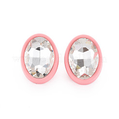 Aretes ovalados de rhinestone de cristal con 925 alfiler de plata esterlina para mujer&nbsp;MACR-S275-037B