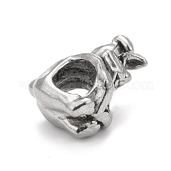 304 Edelstahl-Europäische Perlen&nbsp;STAS-G256-25AS