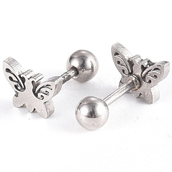 Anlaufgeschützte 201 Edelstahl Barbell Knorpel Ohrringe&nbsp;EJEW-R147-20