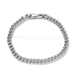 Bracelets à maillons cubains en acier inoxydable 304 pour hommes&nbsp;BJEW-Z081-01P-01