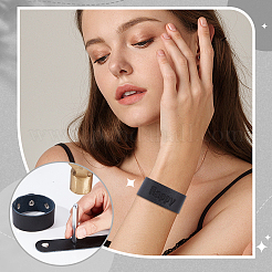 Verstellbares Armband aus schlichtem Lederband&nbsp;BJEW-WH0022-48A