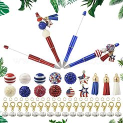 Kit fai da te per realizzare penne con perline per il giorno dell'indipendenza&nbsp;DIY-FS0009-50