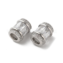 Ottone micro spianare perline europei zirconi&nbsp;KK-F872-03P