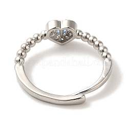 Verstellbare Ringe mit Gestellbeschichtung aus Messing mit Mikropavé-Zirkonia&nbsp;RJEW-H228-02P