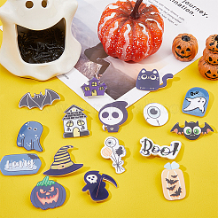 16 Stück Acrylbrosche mit Halloween-Motiv in 16 Stilen&nbsp;JEWB-FH0001-33