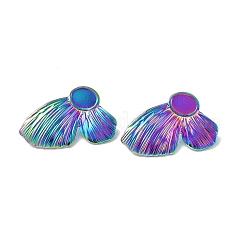 Placcatura ionica (ip) 304 acciaio inossidabile orecchini a perno&nbsp;STAS-F286-06A-MC
