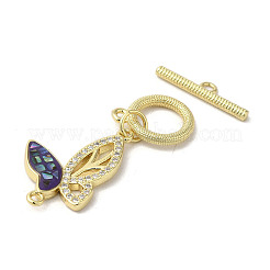 Fermagli a ginocchiera in zircone chiaro micro pavè di ottone&nbsp;KK-K385-005G