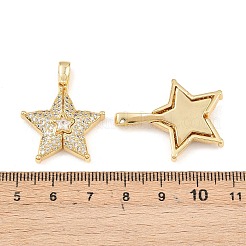 Pendenti apribili in ottone micro pavé di zirconi cubici&nbsp;KK-Z140-30G-01