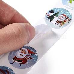 Rolle mit 8 selbstklebenden Weihnachtspapieraufklebern mit runden Punkten und 25 Mustern&nbsp;LS-DIY-A042-01D