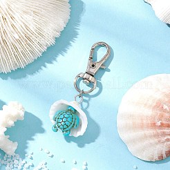 Decorazioni pendenti con stelle marine sintetiche turchesi&nbsp;HJEW-JM03178