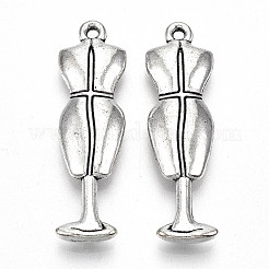 Tibetischer stil Aluminium Anhänger & Charms&nbsp;LS-TIBE-S323-080AS-RS