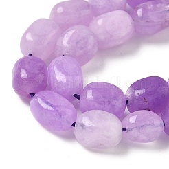 Billes de jade naturelles de teint en malaisades teintes&nbsp;G-P528-I10-01