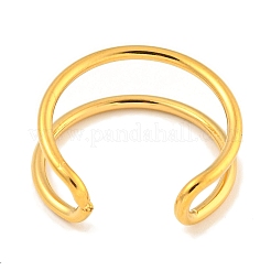 Bague ouverte creuse en acier inoxydable 304 avec placage ionique (IP) pour femme&nbsp;RJEW-A043-12G