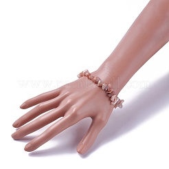 Natürliche sonnensteinperlen dehnen armbänder&nbsp;BJEW-JB04152-01