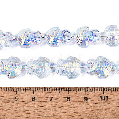 Chapelets de perles en verre transparent électrolytique&nbsp;EGLA-N055-04A