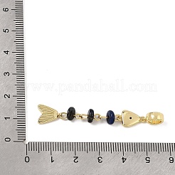 Breloques pendantes européennes en laiton pavé de zirconiums cubiques&nbsp;GG-CBA3401-01G-A06